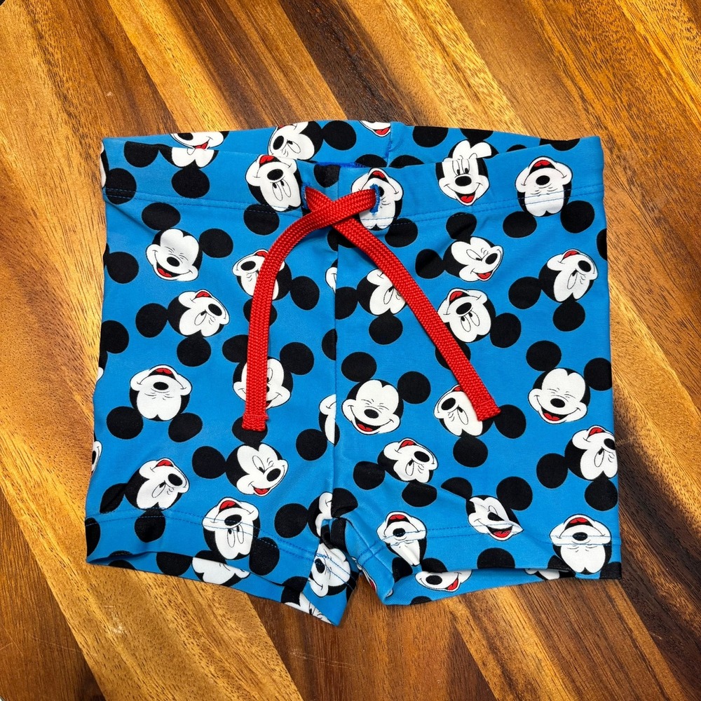 H&M Disney Mickey Mouse Kids Blue Swim Trunks Shorts